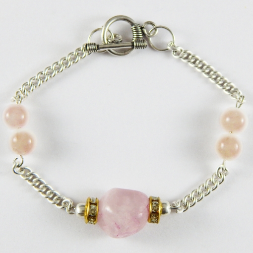 Gemstone Rose Quartz Tumble Bracelet