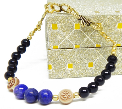 Hakik & Lapis Lazuli Beads Bracelet