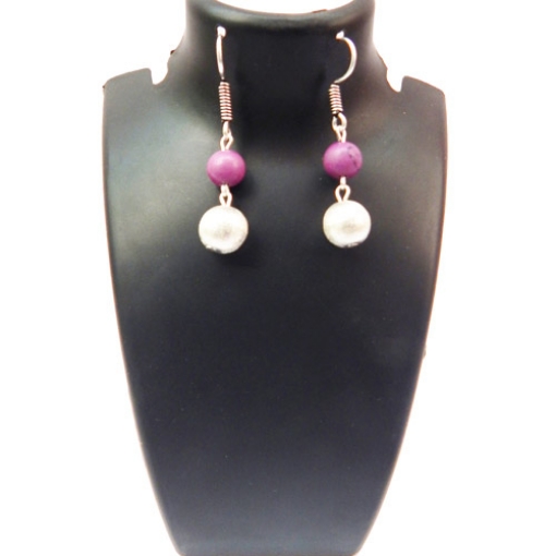 Sugilite Beads Fancy Earrings