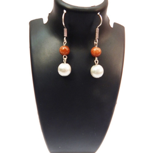 Goldstone Beads Fancy Earrings