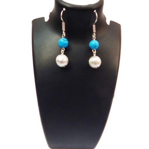 Turquoise Beads Fancy Earrings