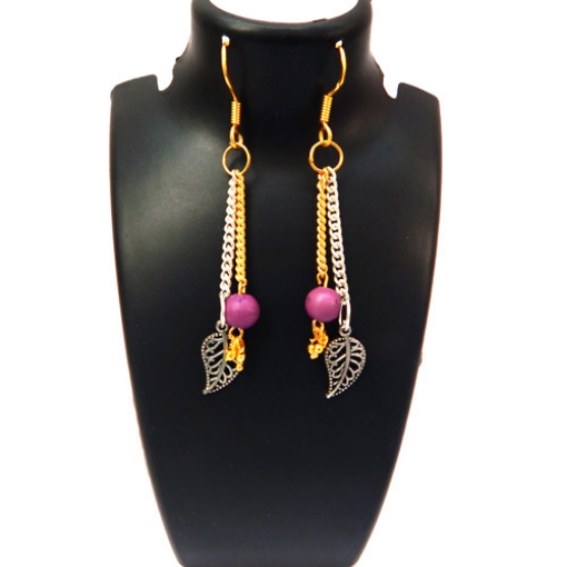 Sugilite Gemstone Beads Fancy Earrings