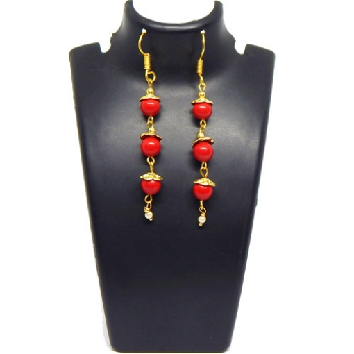 Red Coral Earrings