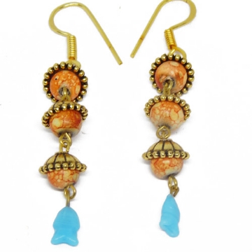 Gold Plated Dangle Hook Earrings | Wholesale Emerald Hydro & LBT & Amethyst  Gemstone Earring |