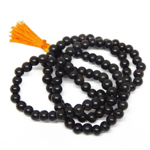 Ebony Wood Mala 6mm