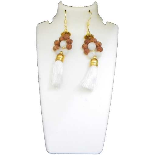 Picture of Rudraksha & Stone Tumble Earring