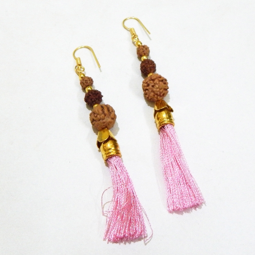 Picture of Rudraksha & Stone Tumble Earring